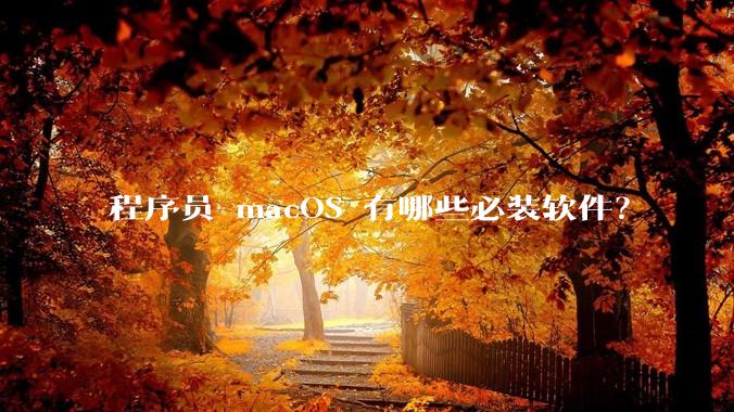 程序员 macOS 有哪些必装软件？