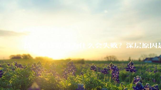 统一推送联盟为什么会失败？深层原因是什么？